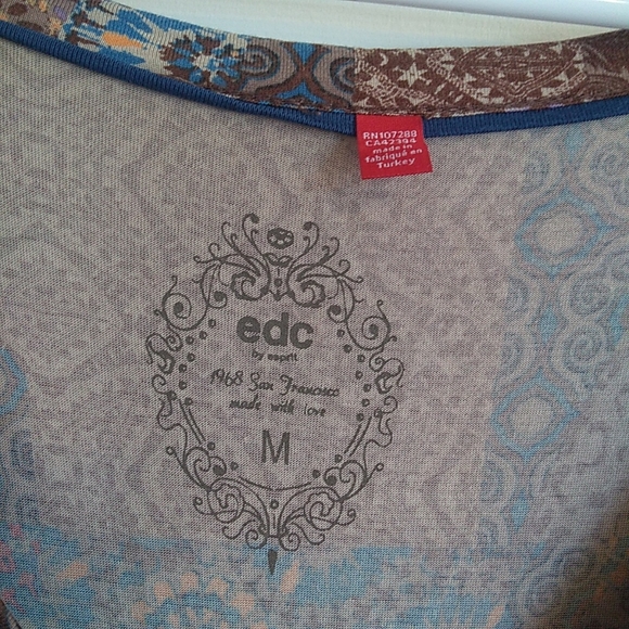 Espirit Brown Patterned Boho Dress size M - Picture 5 of 7